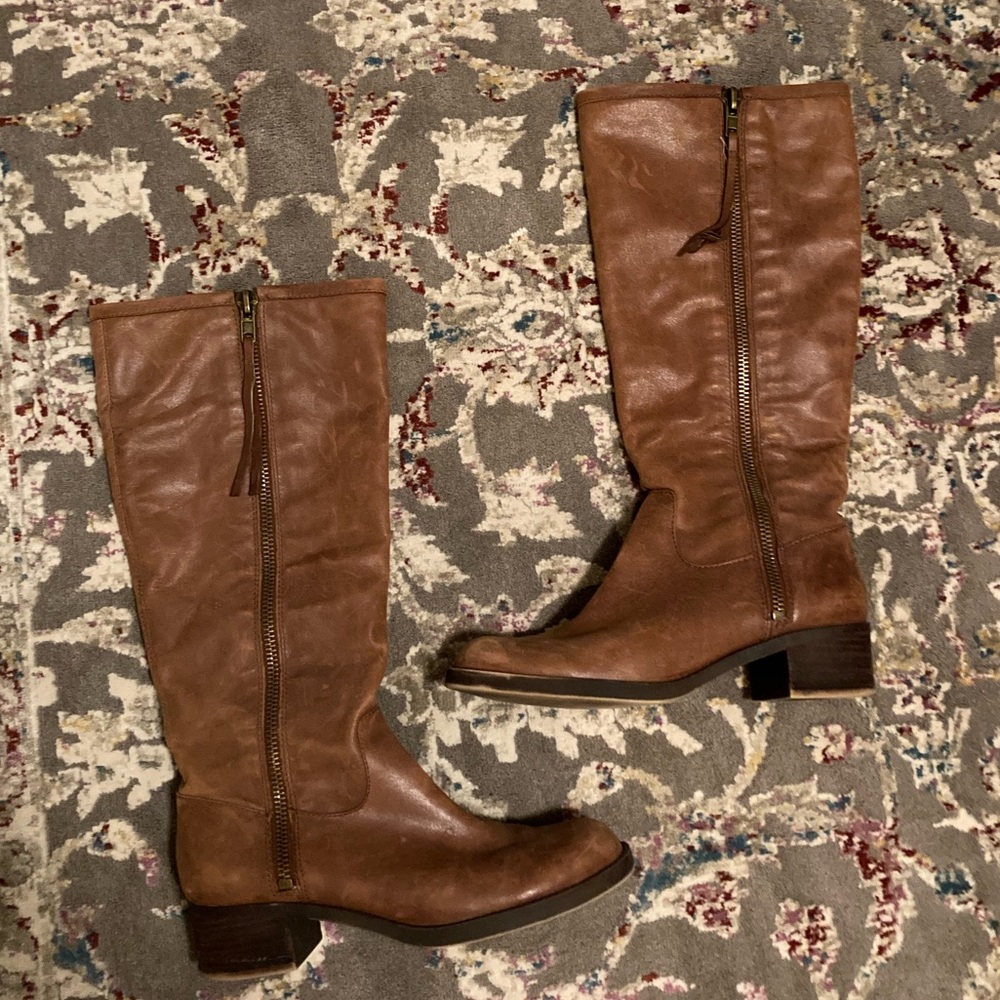 Lucky Brand faux leather knee high boots